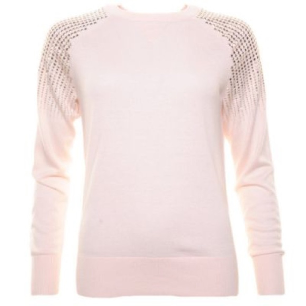 Ted Baker lightweight blush sweater w gold detail